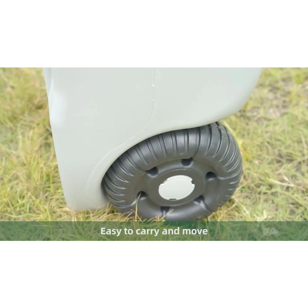 Tanque de água portátil de 10,6 galões (40L) com alça de porta de enchimento de rodas para campista