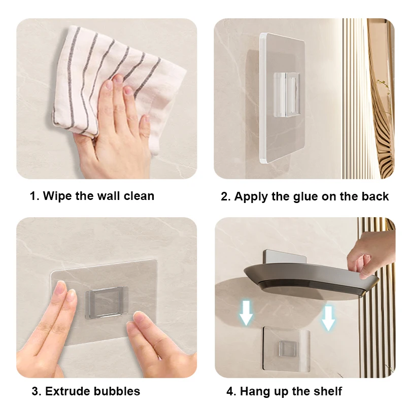 الحمام سبائك الألومنيوم صحن الصابون الحرة اللكم الحائط الصابون الإسفنج حامل المنظم اكسسوارات حامل الصابون المطبخ #5