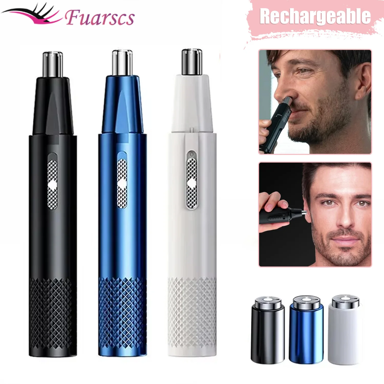 

Nose Hair Trimmer Multifunctional Shaving 2-in-1 Trimmer for Men and Women Nose Ears and Eyebrows Hair Remover USB Rechargeable