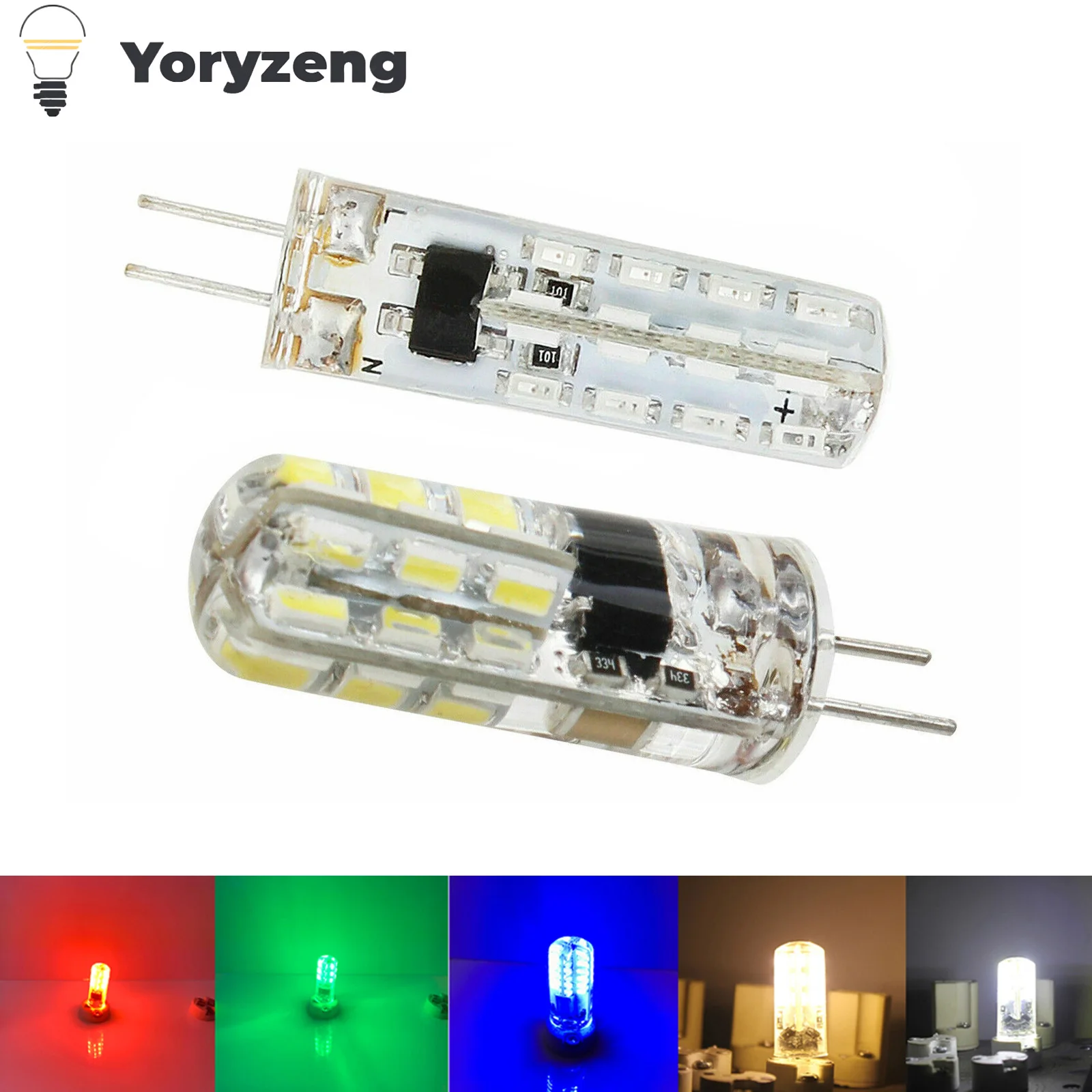 Colorful G4 12V LED Light Bulbs Bi-pin Red Blue Green Cold Warm White 3W 5W 3014 SMD Lights For Chandelier Crystallights Lamp