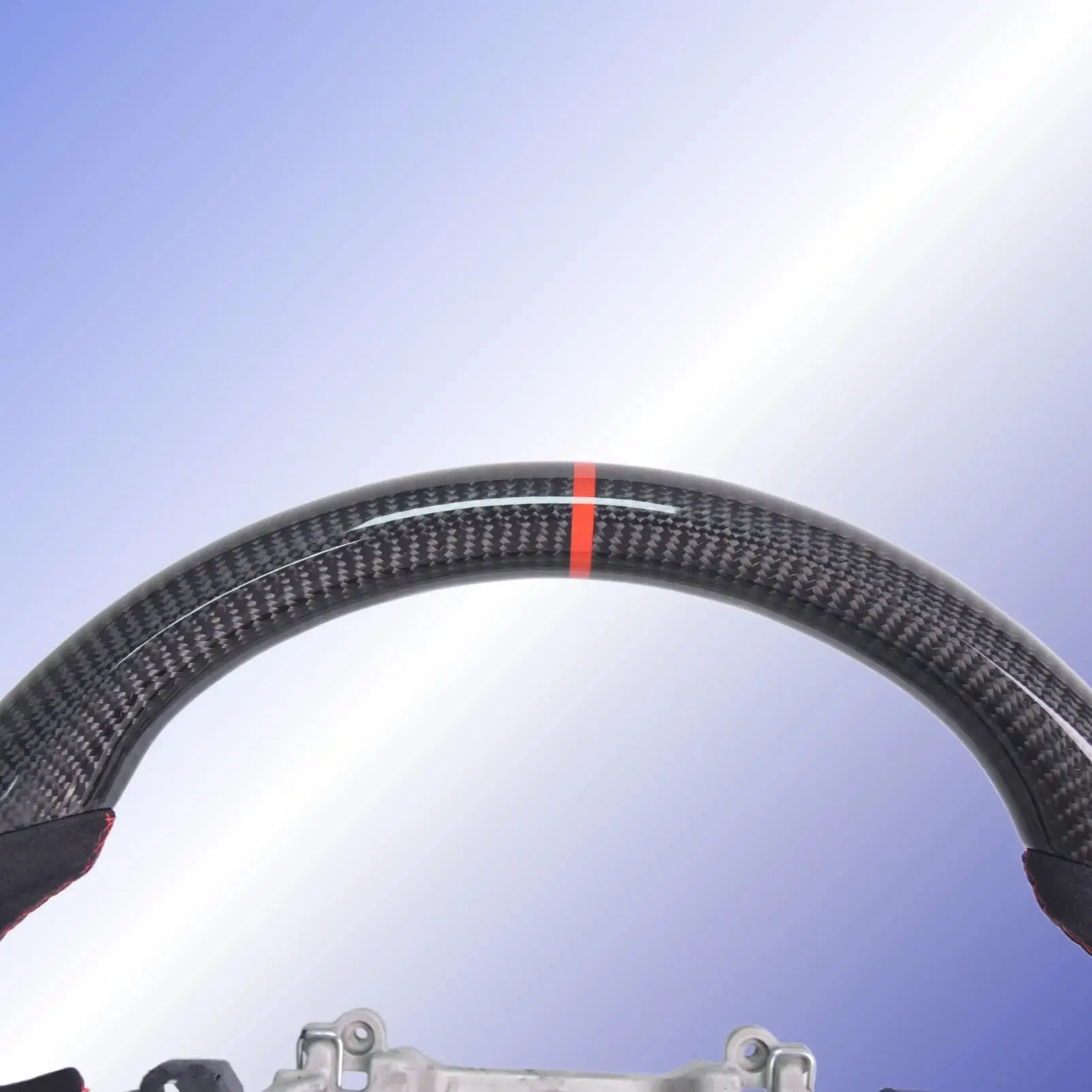 

Forged Carbon Fiber Steering Wheel for Subaru WRX & WRX STI 2015-2021, D-shaped Flat-bottom Perforated Leather Grip