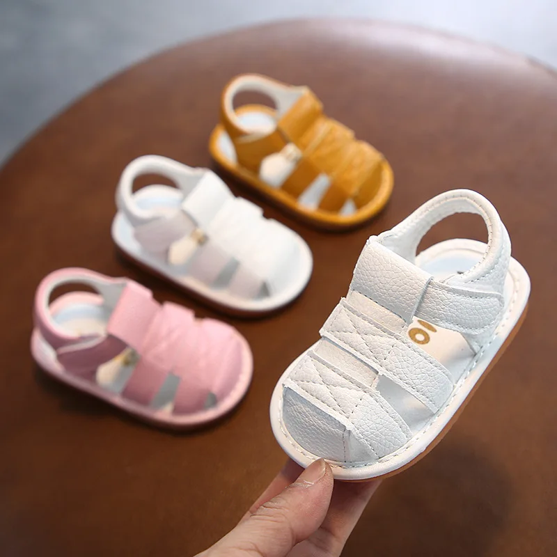 1 Pair PU Leather Baby Sandal Portable Replacement Unisex Breathable Walking Playing Running Shoes Children Boys Girls Slipper