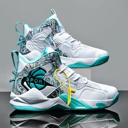 Nieuwe Heren Basketbalschoenen Hoge Sneakers Heren Outdoor Ademende Anti-Slip Atletische Mode Tennis Mannelijke Training Sportschoenen