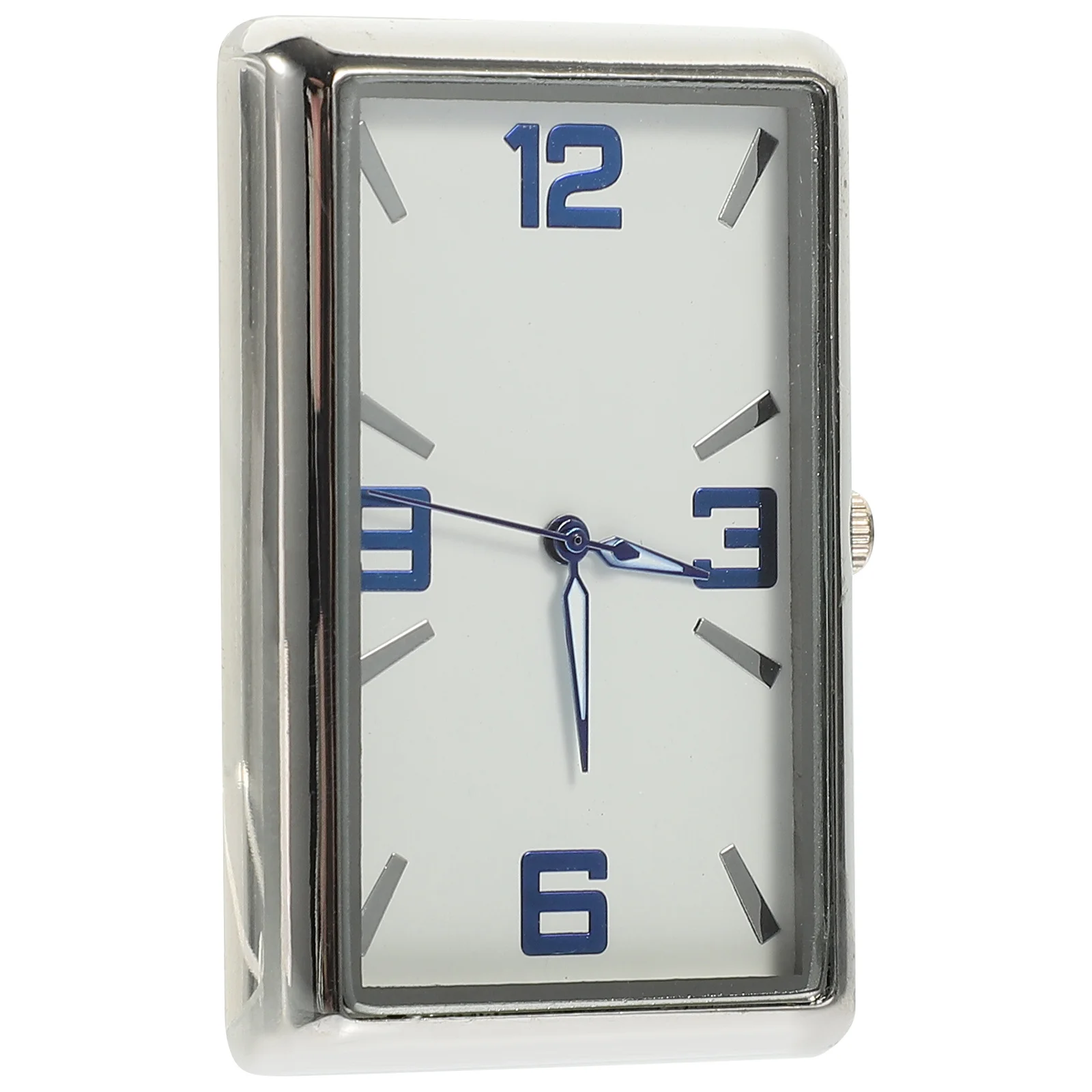 ساعة كوارتز ذاتية اللصق للسيارة من JECOMPRIS، لوحة قيادة محمولة تعمل بالطاقة، ديكور من الفولاذ المقاوم للصدأ، ساعة سفر صغيرة #3