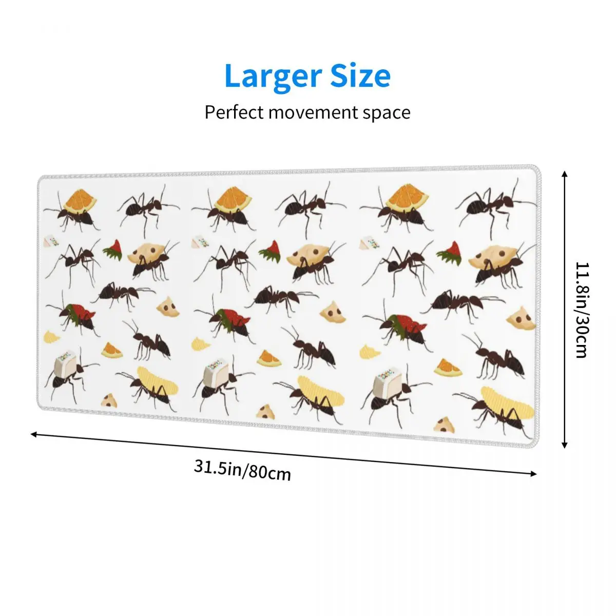 Ants Carrying Snacks Large Mouse Pad Computer Keyboard Mouse Mat Gaming PC Laptop Desk Mat Office Accessories Table Mats
