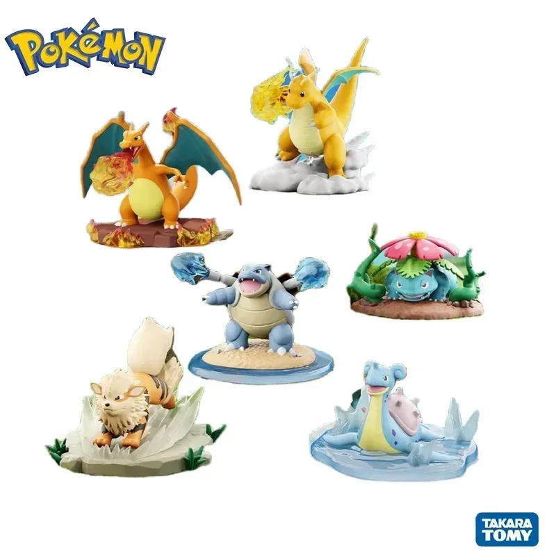 

Покемон коллекционные предметы Venusaur Charizard blastise Arcanine Lapras Dragonite Статуэтки Игрушки-статуи аниме манга Декор подарки