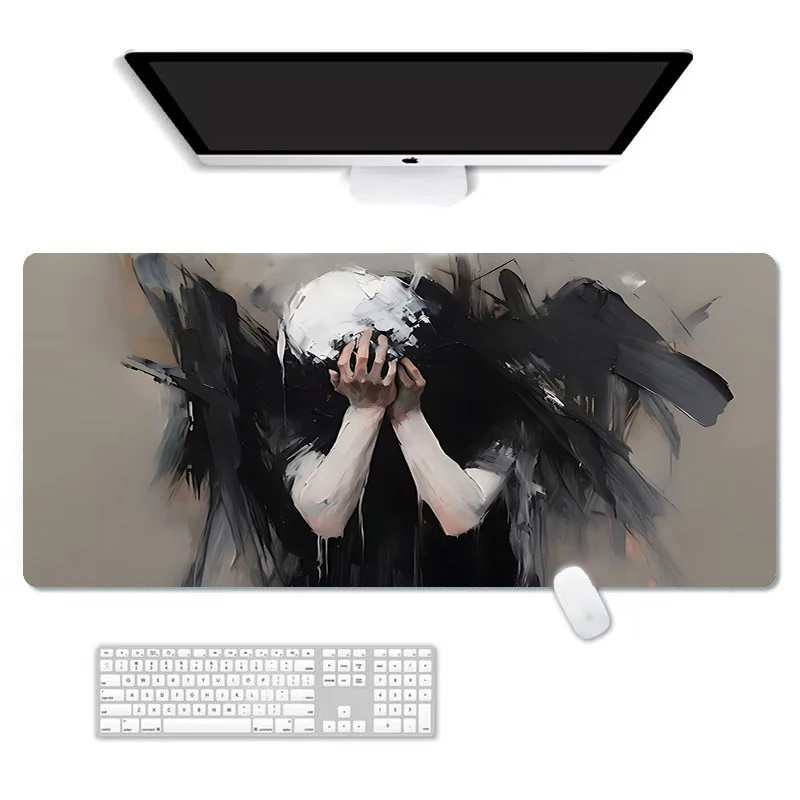 

XXLDark Angel Professional Gaming Mouse Pad Rubber Anti-Slip Computer Gaming Laptop Protective Pad Extra Large Thick Table mat