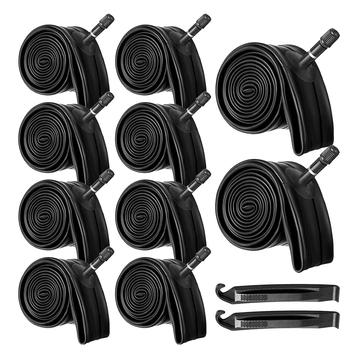 

10 Pcs 20 Inch Bike Tube 1.75/2.125 Bike Inner Tube with 2 Tire Levers,Bicycle Rubber Tire Tube