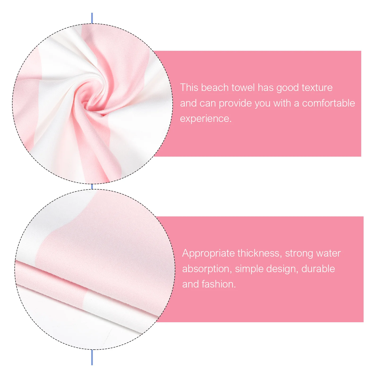 

1Set Quick-Dry Beach Towel Large Comfortable Skin-Friendly Super Absorbent Multipurpose Travel Swimming Towel Outdoor Use