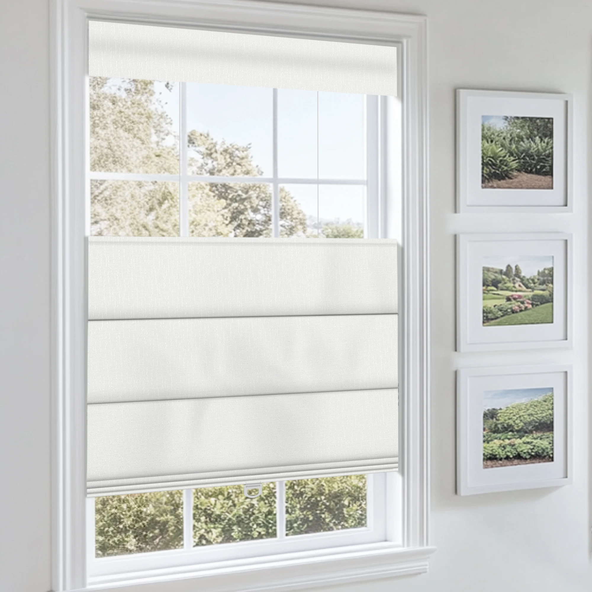 Top Down Bottom up No Drill Roman Shades for Windows No Tools Roman Shades UV Protection Thermal Insulation  Blinds
