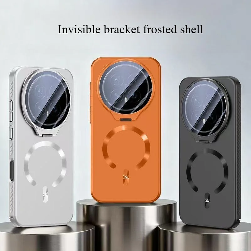 

For Honor Magic 8 Pro Case Fashion Magnetic Frosted Lens Stand Acrylic Cover For HONOR Magic 8 pro Ultra-thin Shockproof Funda