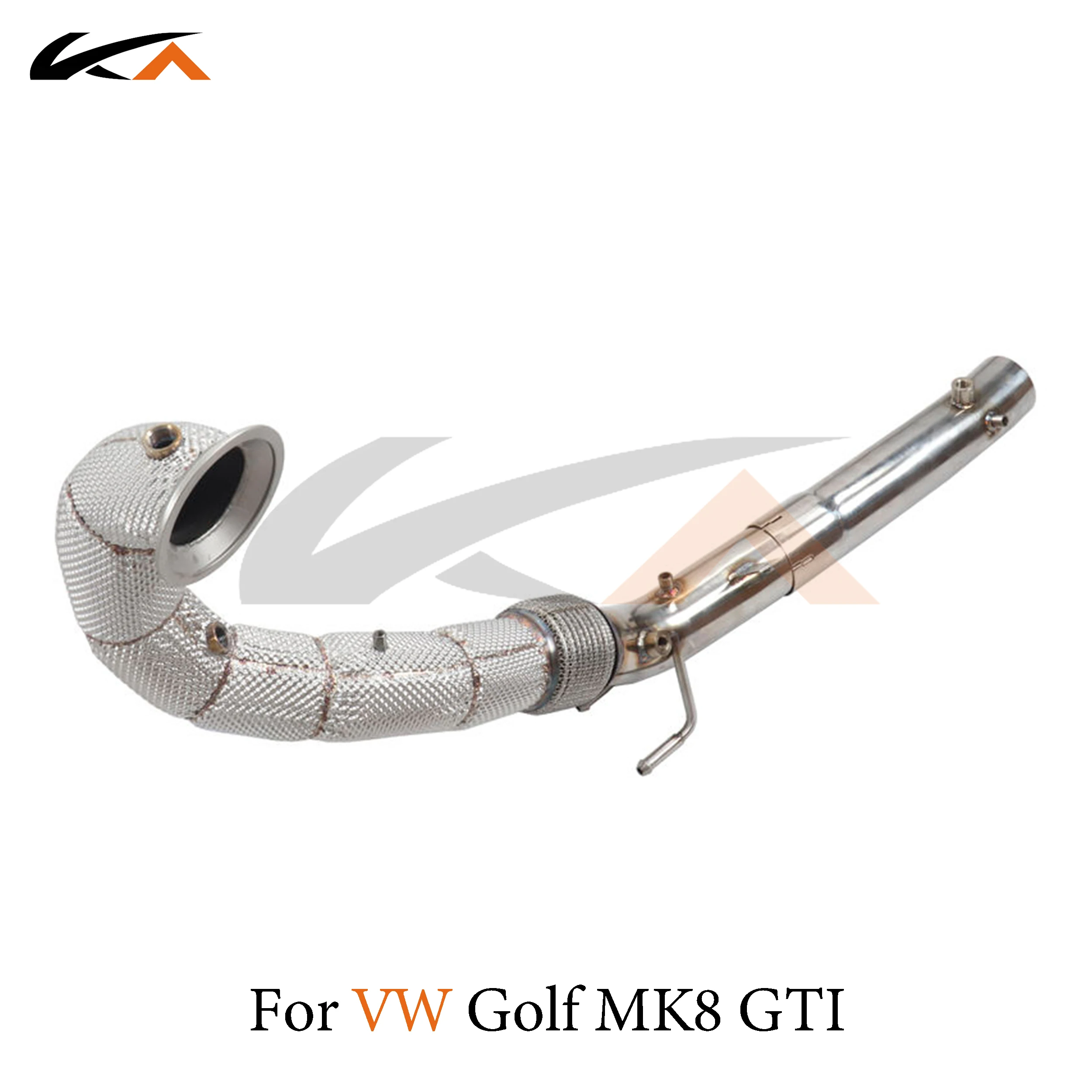 

KA Tuning downpipe exhaust stainless headers for VW Golf MK8 GTI 2.0T axle pipe performance heat shield catalysis