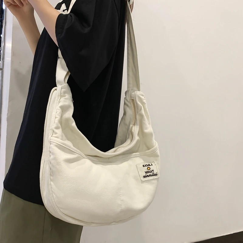 Shoulder Bags Women Solid Harajuku All-match Simple Multifunction Handbags Large Capacity Crossbody Bags for Women Teens Purse