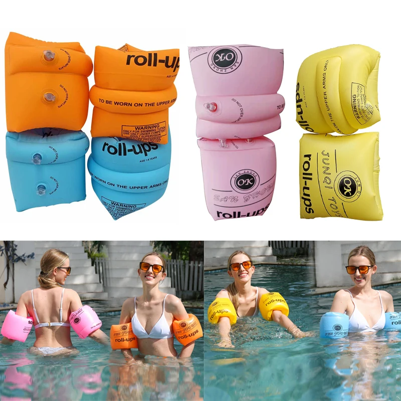 Arm Float for Baby Kid Swimming Inflatable Arm Rings Floating Circle  Sleeve Swimming for Children Adult Arm Tube