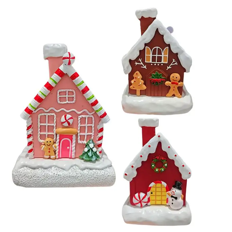 Christmas Incense Burner Resin Small Gingerbread House Christmas House Diffuser Table Centerpieces Holiday Favor For Home