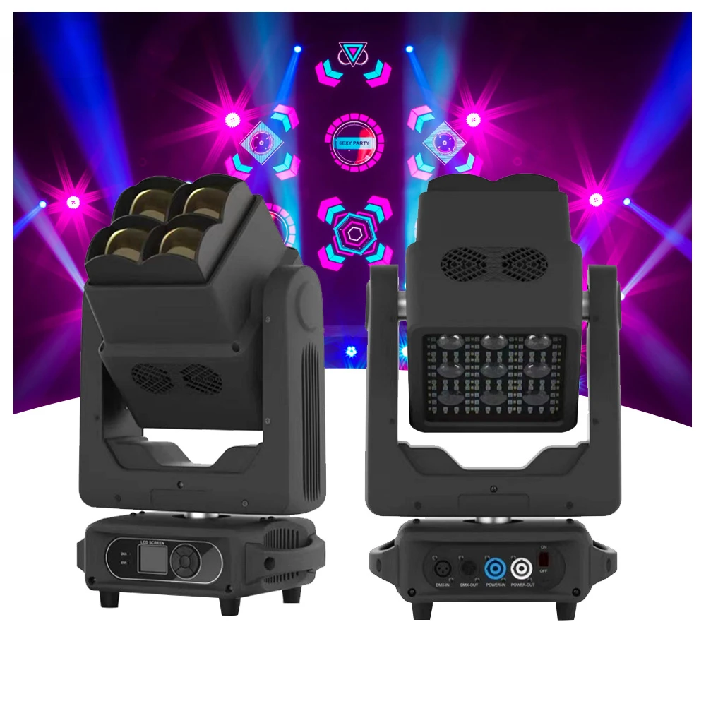 Sales 1/2/4x New 4pcsx60W Double Sided Infinite Moving Head Beam Strobe Light Dj Luces De Escenario Disco Light