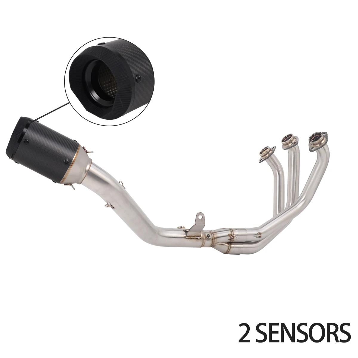 Slip on For Yamaha MT09 FZ-09 XSR900 2021-2025 Motorcycle Exhaust Systems Escape Modified Muffler Link Front Link with 2 lines image 3