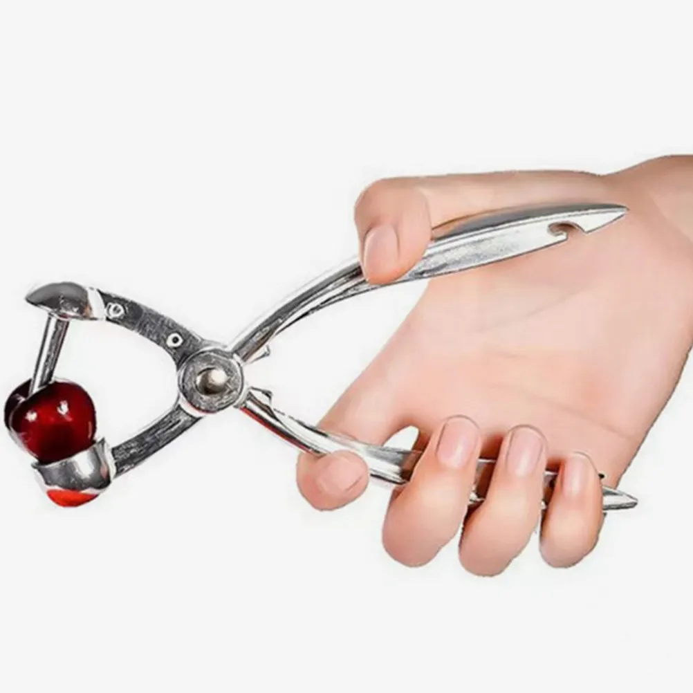 Stainless Steel Cherry Pitter Tool Effortless Precision Pitting Tool for Cherries Dates Olives Strawberries Pears Peaches Jujube
