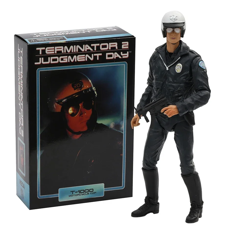 NECA Terminator 2 Judgment Day T-800 / T-1000 Exclusive Movie Film Action Figure Toy Doll Model