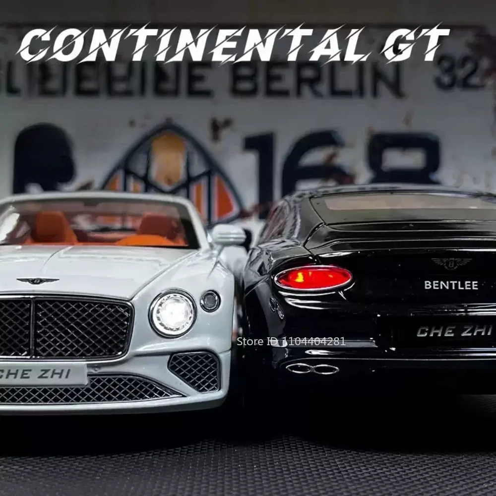 1:24 Continental GT Bentayga Miniature jouet voiture moulé sous pression en alliage modèle 4 portes ouvert son lumière retirer véhicule cadeau de noël