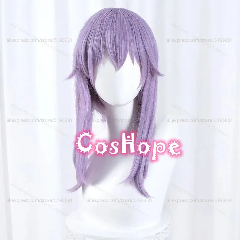 Парик для косплея Shinoa Hiiragi, женский короткий фиолетовый смешанный парик 40 см, косплей, аниме, парики для косплея, термостойкие синтетические парики