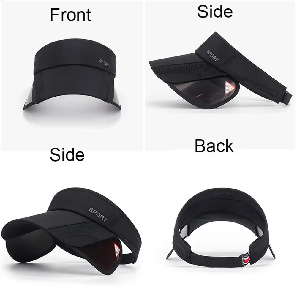 Summer Sun Visor Golf Hat For Women Adjustable Golf Cap With Retractable Brim UV Protection Empty Top Beach/Tennis Sport Hat