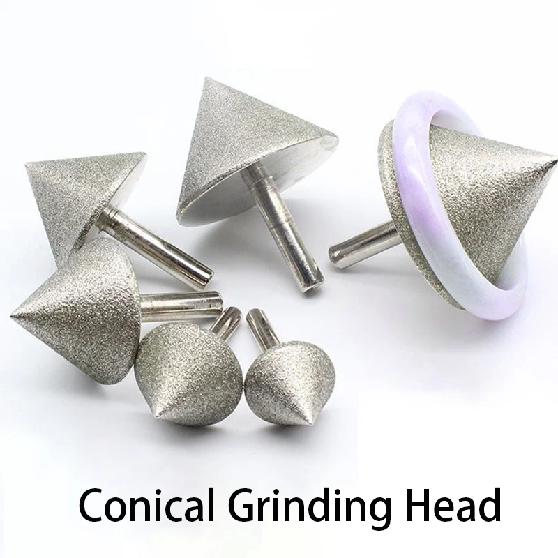 

20-60mm Conical Grinding Head 90 Dregree Glass Chamfering Tool Jade Bracelet Tile Hole Enlargement Polishing Drill Bit