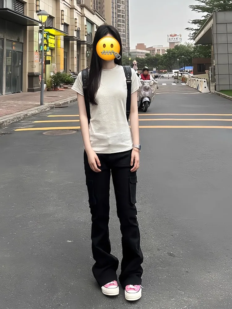 

Утягивающие брюки Utili, мужские летние тонкие камуфляжные джинсы High Street Vibe, свободные прямые брюки, износостойкие, со средней низкой талией