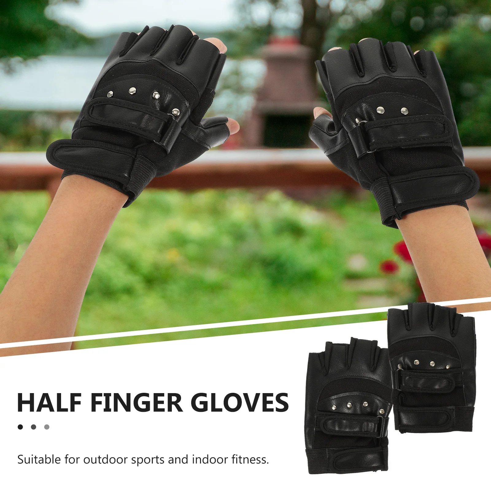 

1Pair Anti-Skid Half-Finger Shock Absorption Workout Gloves Breathable Gym Fitness Gloves for Cycling Exercise Training