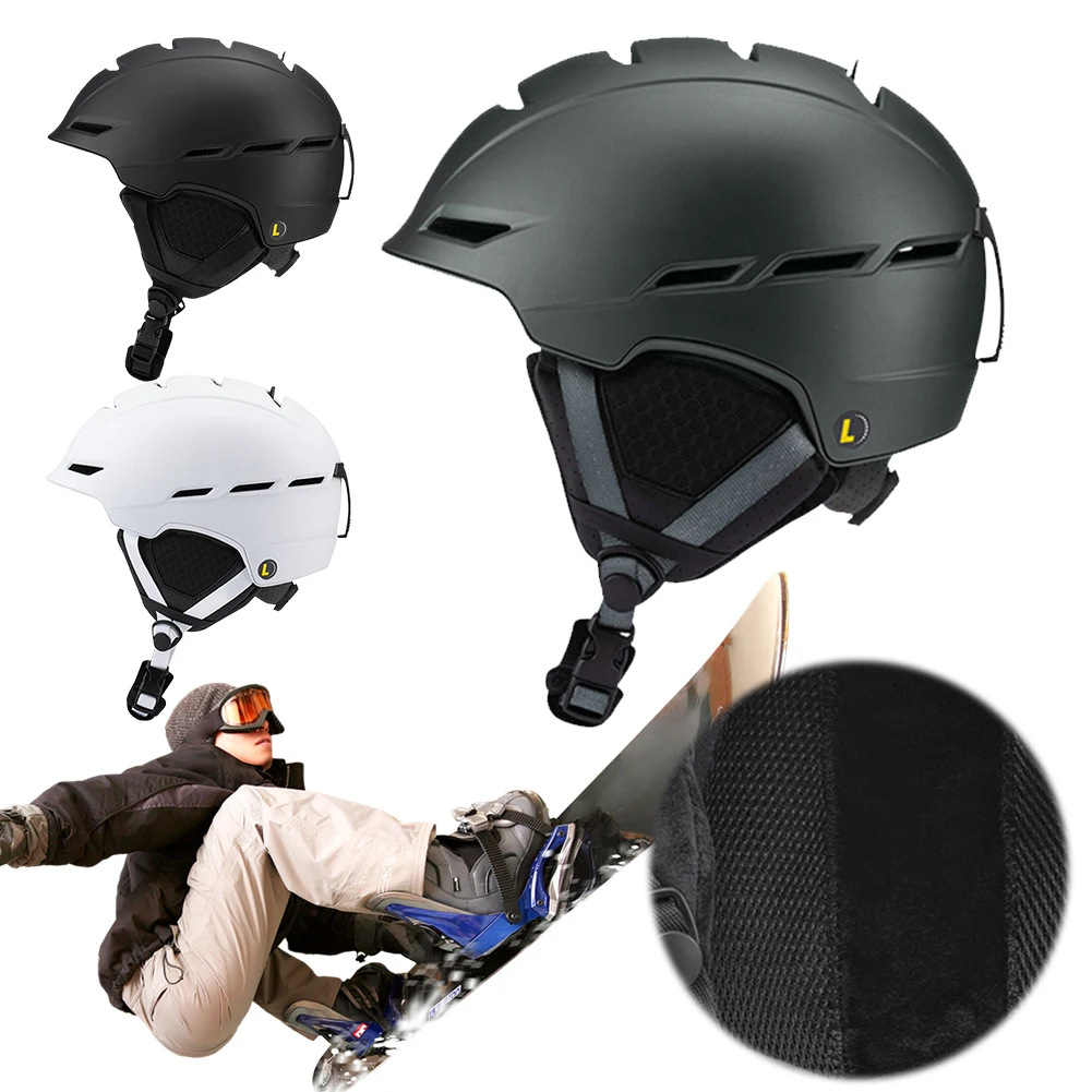 Winter Ski Helmet Ski Sports Safety Helmets With Goggles For Snowboard Skating Half-covered Anti-impact Outdoor Sports Warm Cap