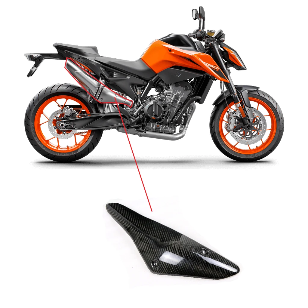 

For KTM Superduke 790 2018-2022 3K Full Carbon Fiber Motorcycle Modification Accessories Fairing Exhaust Cover