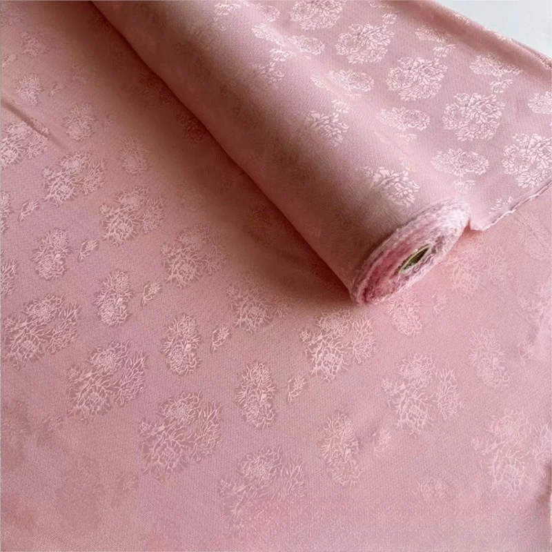 

Jacquard full perforated silk fabric Hanfu cheongsam shirt