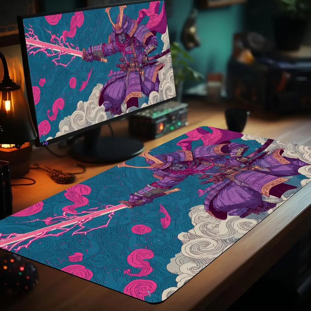 Ukiyo-e samurai Magic Card-alfombrillas para juegos con zona mtg, tapete de escritorio, tapete para comandante, adecuado para reuniones de juegos, alfombra mágica