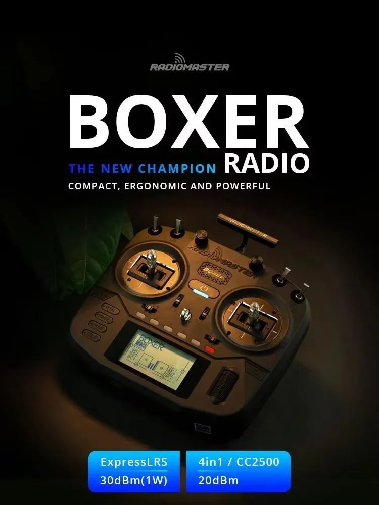 RadioMaster Boxer ELRS 2.4G LBT FCC Wersja 16CH (M2) V4.0 Hall Gimbals System Sterowania Radiowego EdgeTX Dwuzakresowy Nadajnik FPV do Dronów z Podwójnym Zasięgiem — Zdjęcie 2 z 2
