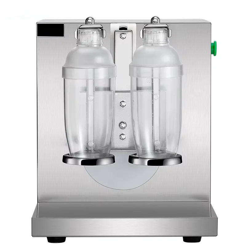 Stainless Steel Rectangular Double-Headed Rotating Beverage Shaking Station, Pearl Milk Tea Container For Store Use