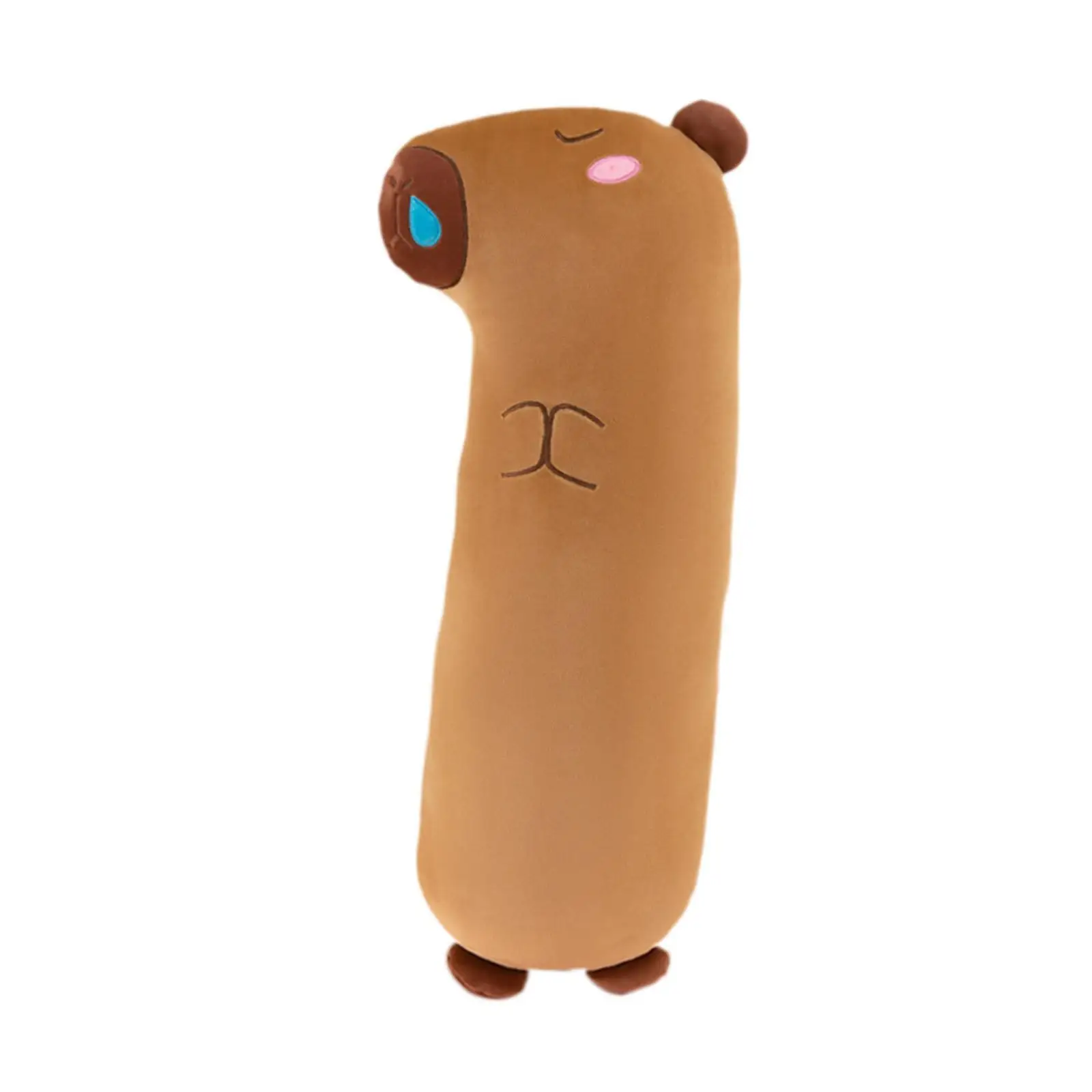 Capybara Long Hugging Pillows Cartoon Washable Comfort Cushion 33.46inch Removable Sleeping Pillow for Living Room Office Decor