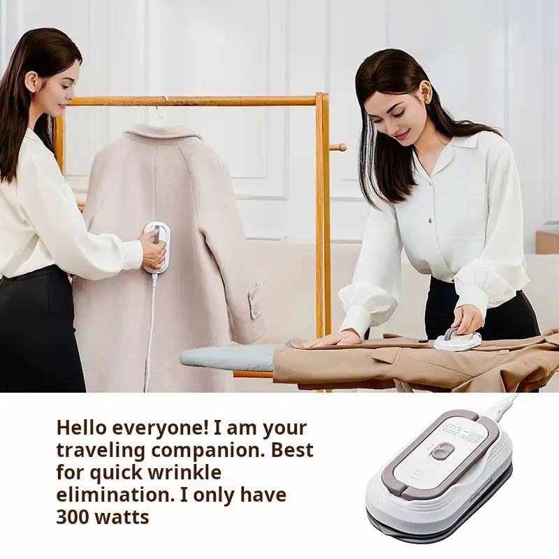 Travel Ironing Machine Dual Voltage Handheld Micro Mini Garment Steamer Portable Steam Iron for Clothes House Use Foldable