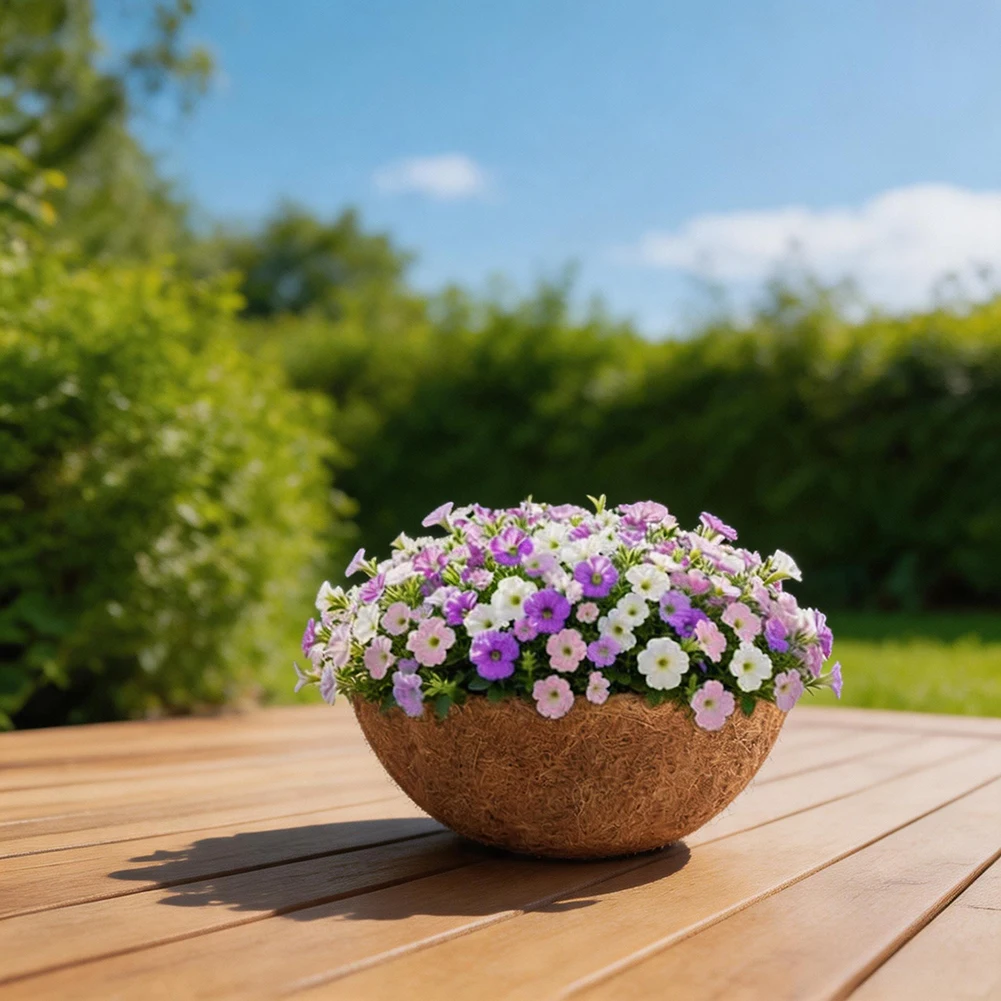 Coconut Fiber Liners 12 Inch x 5.91 Inch - Preformed Coir Liners for Indoor Outdoor For Planters and Balconies