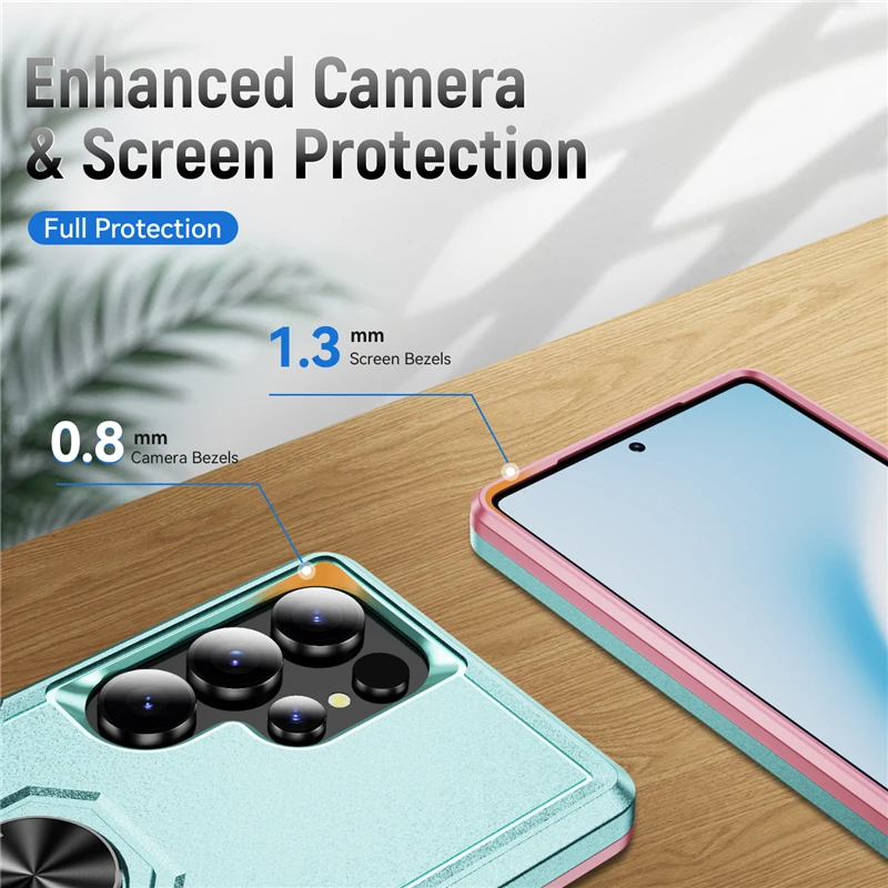 حافظة لهاتف سامسونج جالاكسي S25 S24 S23 S22 S21 S20 Ultra Plus غطاء حامل مغناطيسي #3