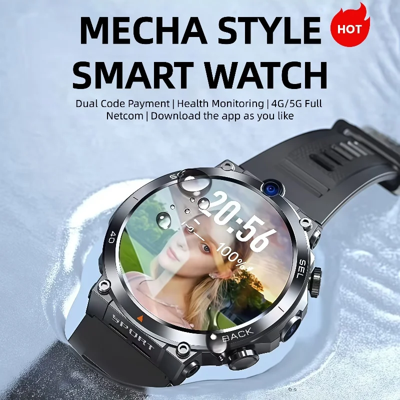 

H10 Smartwatch Amoled Screen 4GB MP3 MP4 Player Bluetooth WIFI Network Sharing Google APP Store Smart AI Watch Men Sportwatch