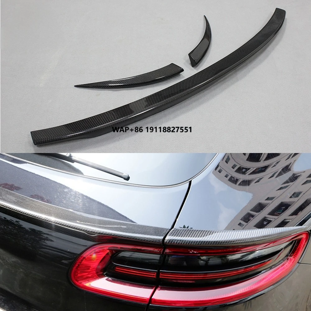 

Carbon Fiber Rear Spoiler For Macan Carbon Fiber Middle Trunk Lip Wing Rear trunk Spoiler 2014-2017 5-door