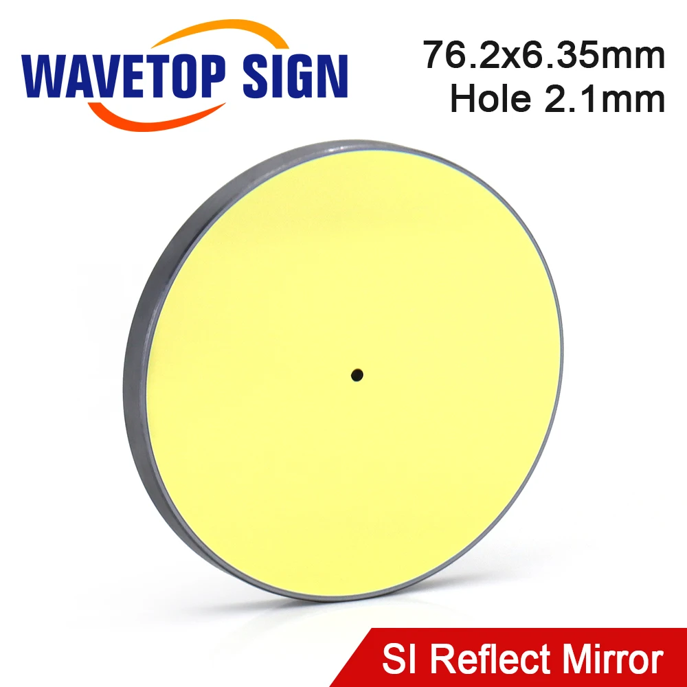 SignkoRay Co2 Laser Si Reflect Mirror Dia.76.2x6.35mm for Co2 Laser Engraving and Cutting Machine