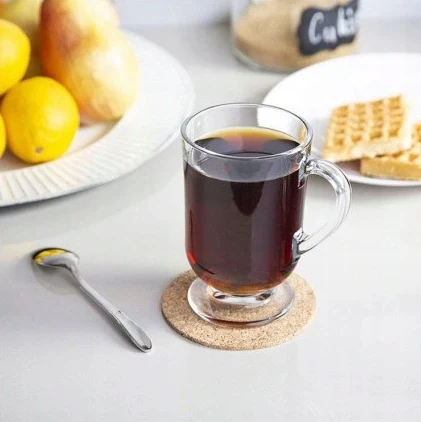 كوب زجاجي مل للقدم ، كوب زجاجي بالقدم