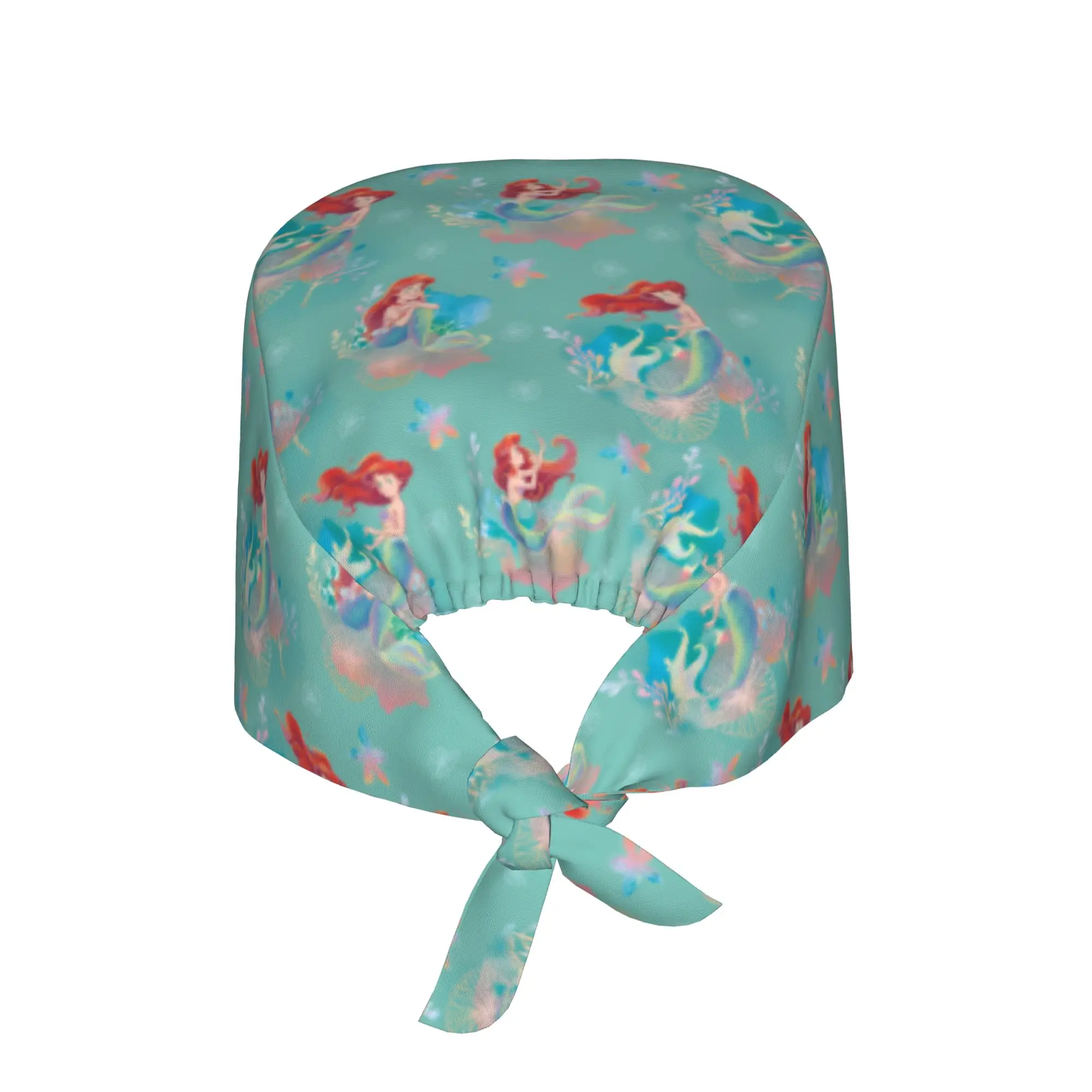 Littles Anime Mermaides Cleaning Working Cap Cool Men Women Fish Manga Scrub Cap Surgicals Hat Nurse Scrubs Hat For Dentist