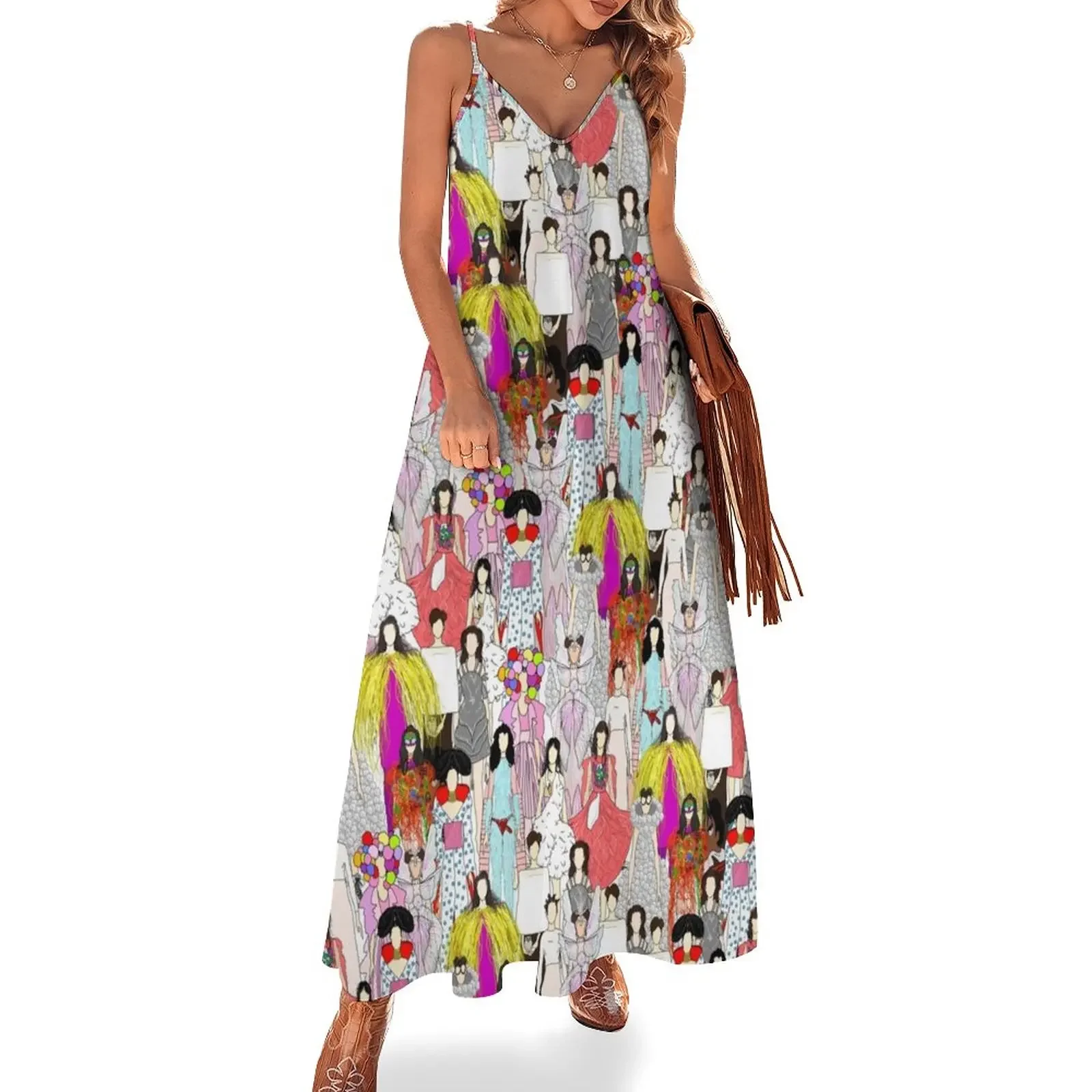 Bjork-A-thon Sleeveless Dress dress for women women long dresses Women's clothing long dress women summer