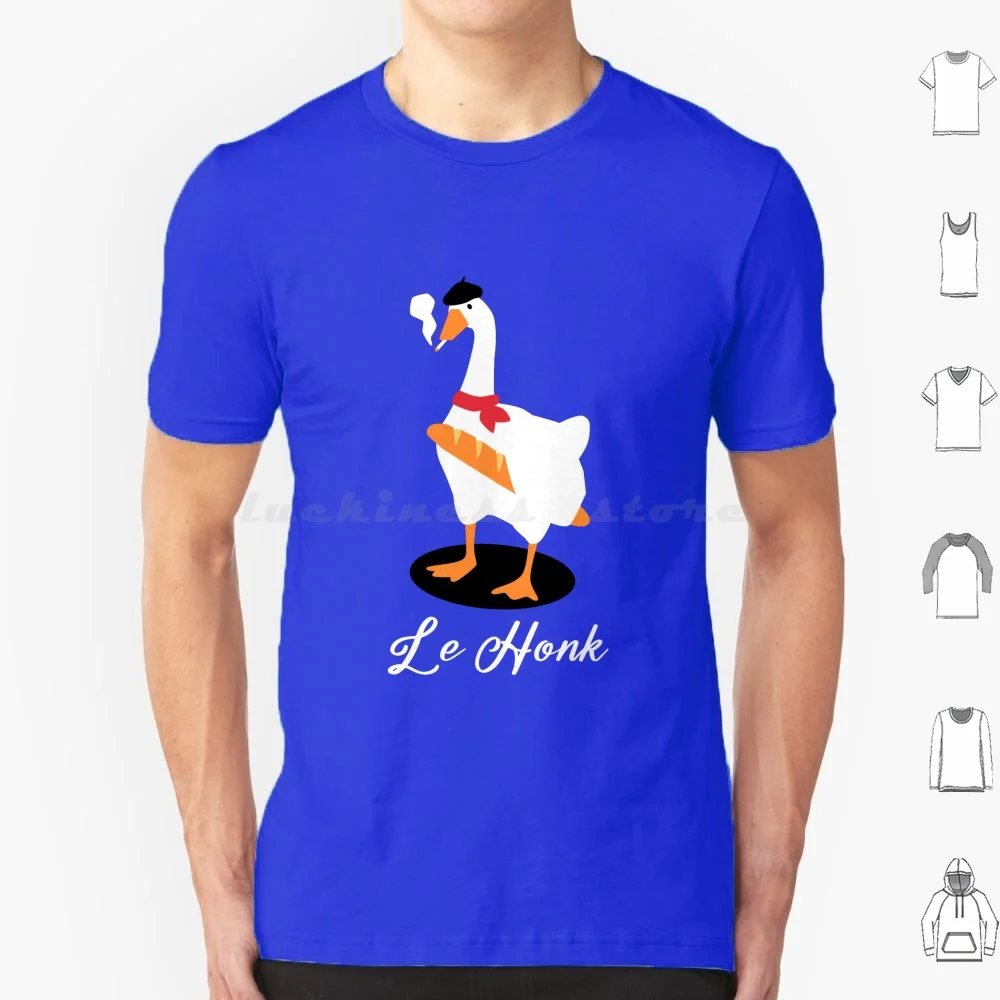 Le Honk T-Shirt große Größe Baumwolle Gans Retro-Spiel Ente böse ohne Titel Frankreich Französisch Dämon Spielzeug süß