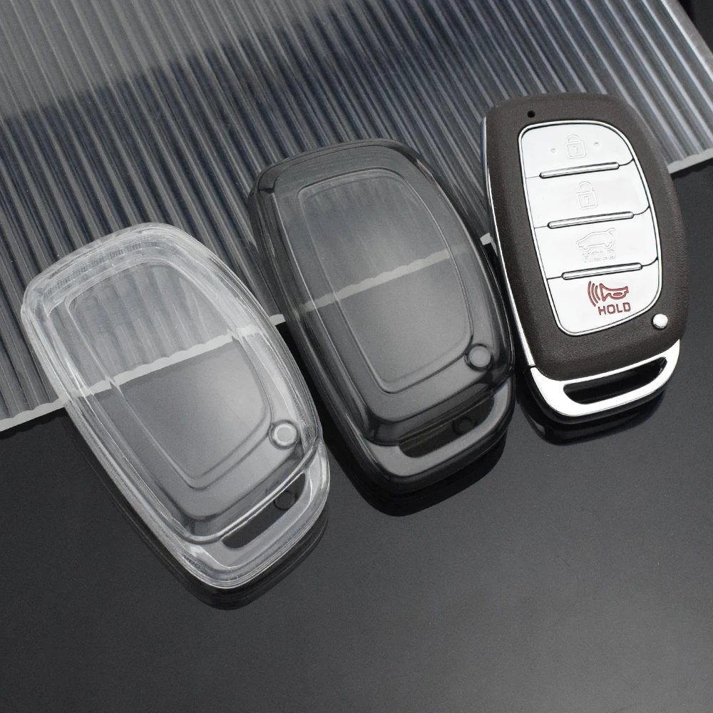 TPU Car Smart Key Case Cover for Hyundai Tucson Santa Fe Rena Sonata Elantra Creta Ix35 Ix45 I10 I30 I40 Accessories