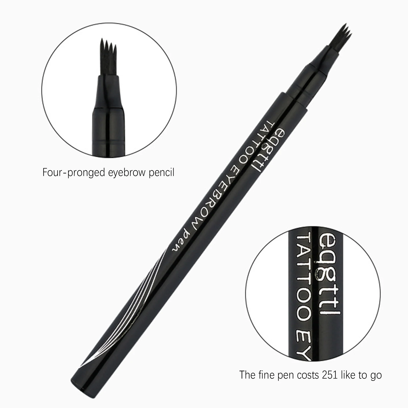 4 Tip Sweatproof Liquid Eyebrow Pencil Long-Lasting Liquid Eyebrow Marker For Home/Travel