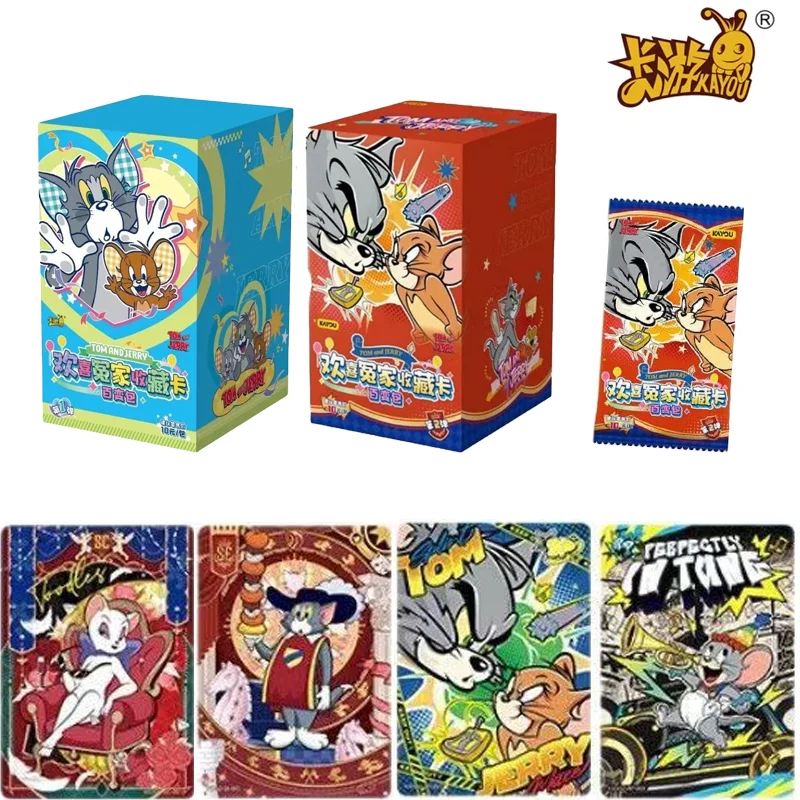 Genuine KAYOU Version of Tom and Jerry Card Variety Pack Genuine Happy Adventure Card Anime Peripheral Toys Holiday Gift