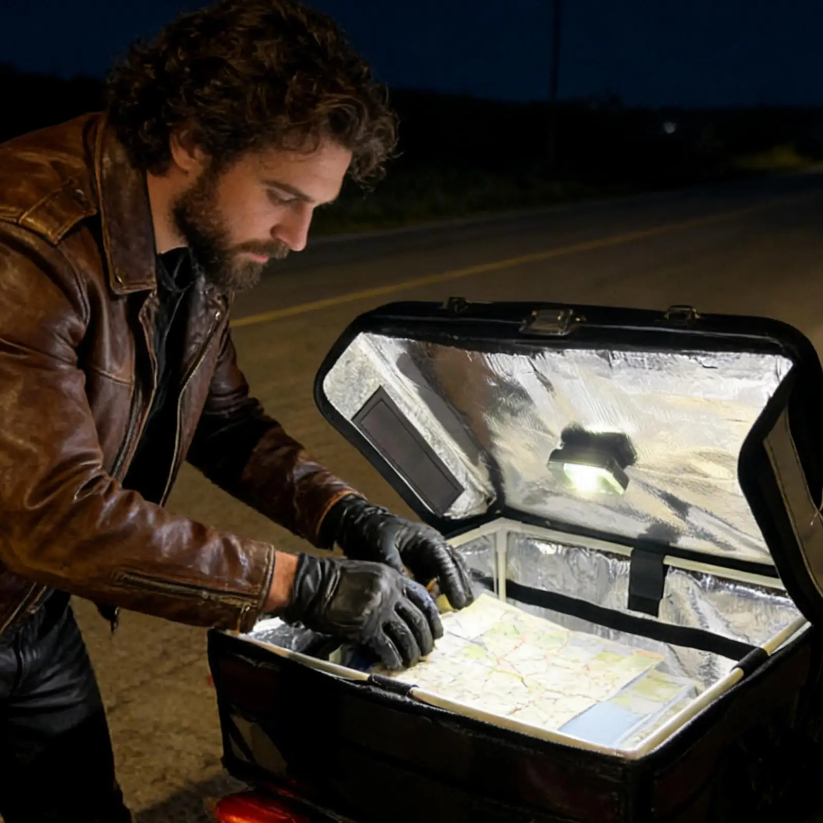 Automatic Sensing LED Trunk Lamp, Rechargeable Motorbike Tail Box Light, Durable Portable Lighting  for Vehicle Interior Storage
